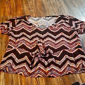 2XL Maurices top with cure front tie